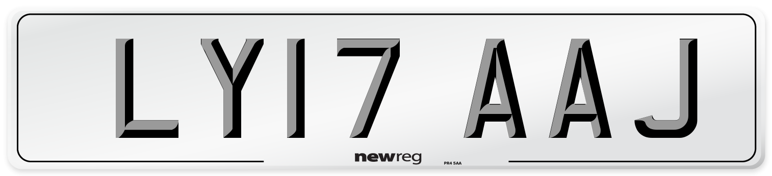LY17 AAJ Number Plate from New Reg